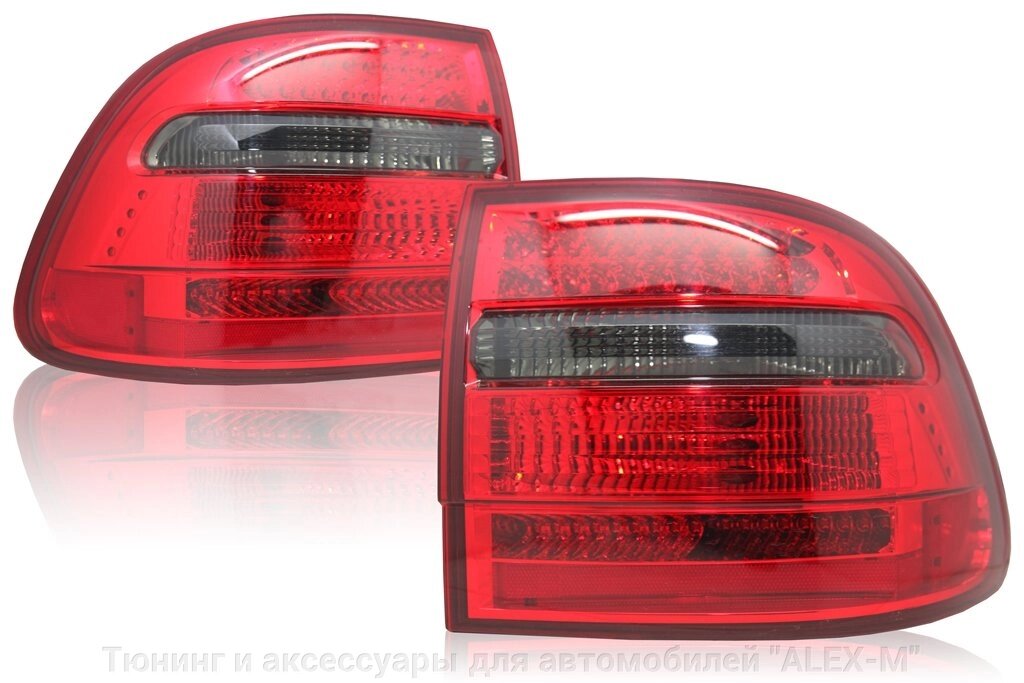 Фонари задние светодиодные красные + тонированные для Porsche Cayenne 955 2002-2007 от компании Тюнинг и аксессуары для автомобилей "ALEX-M" - фото 1