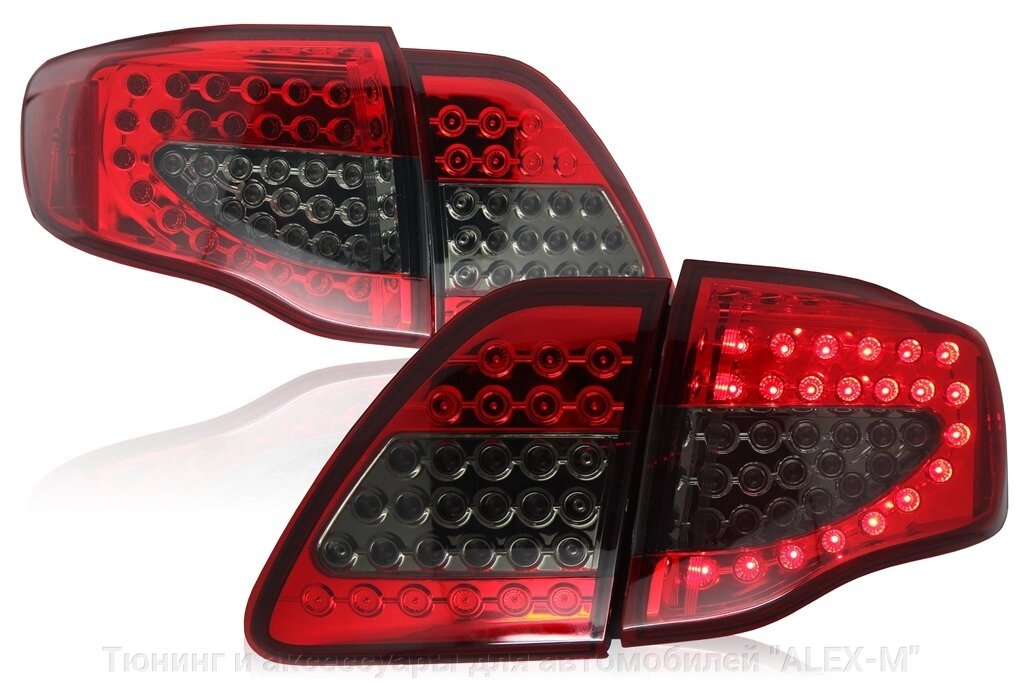 Фонари задние светодиодные красные + тонированные для Toyota Corolla 2007-2009 от компании Тюнинг и аксессуары для автомобилей "ALEX-M" - фото 1