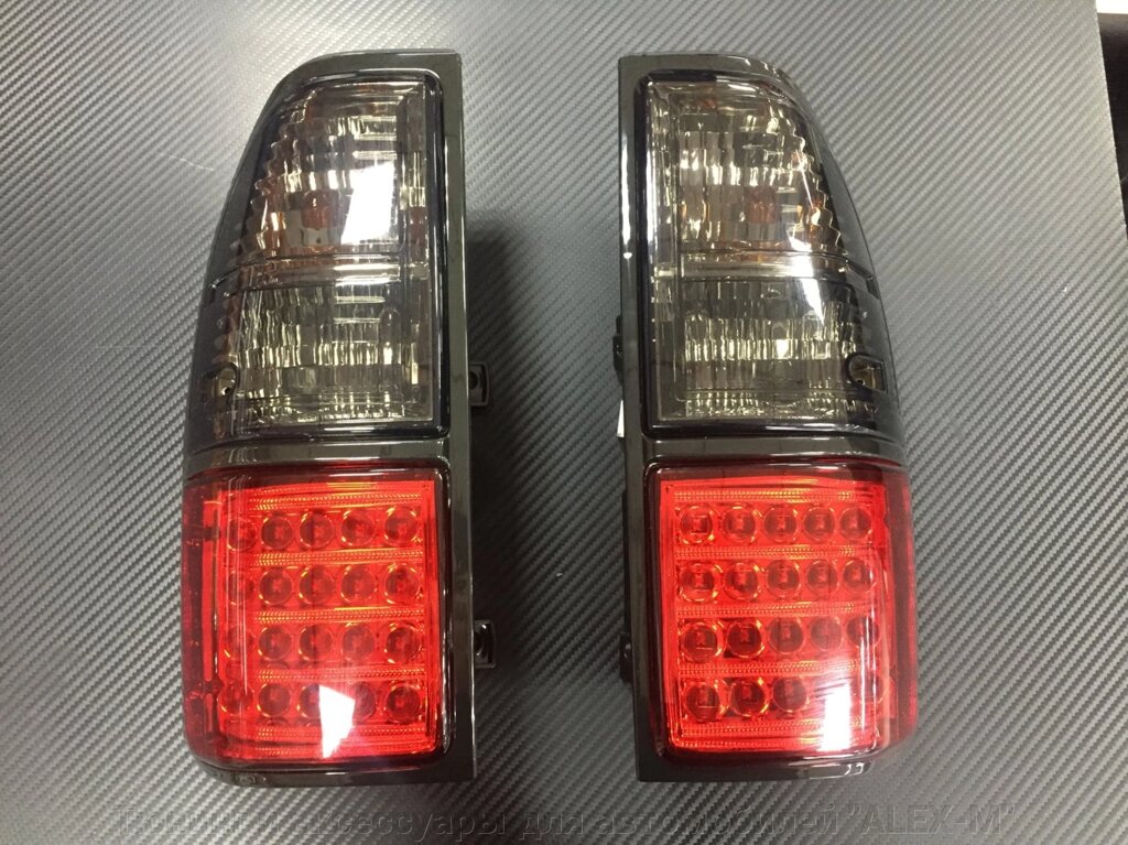 Фонари задние светодиодные красные + тонированные для Toyota Prado 90 от компании Тюнинг и аксессуары для автомобилей "ALEX-M" - фото 1