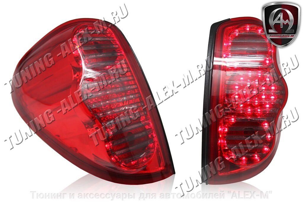 Фонари задние светодиодные красные + тонированные полоски для Mitsubishi L200 Triton 2006- от компании Тюнинг и аксессуары для автомобилей "ALEX-M" - фото 1