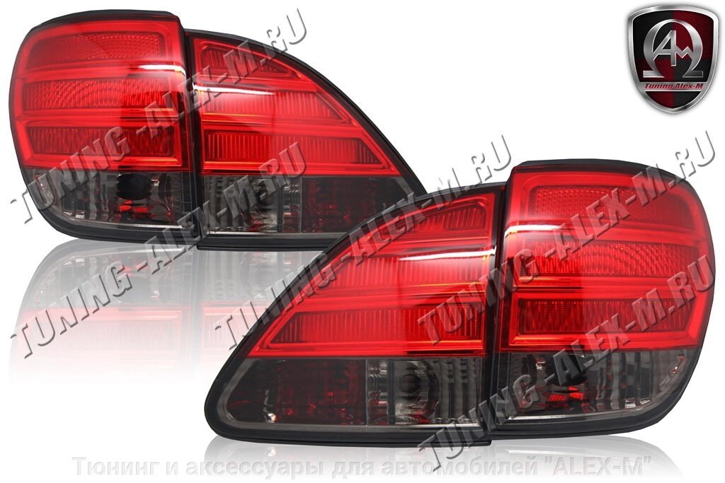 Фонари задние светодиодные полоски красные + тонированные для Lexus RX300 1997-2003 от компании Тюнинг и аксессуары для автомобилей "ALEX-M" - фото 1