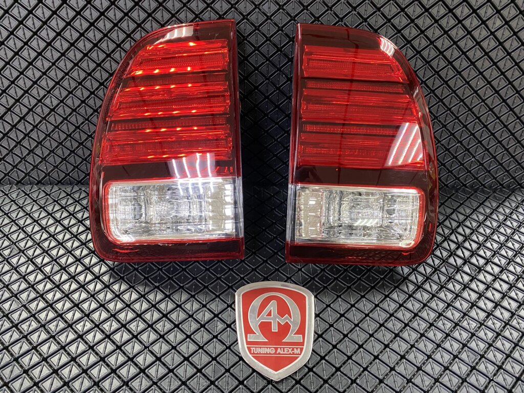 Фонари задние внутренние светодиодные красные + хрустальные (Eagle Eyes) для Lexus LX 470 1998-2002 от компании Тюнинг и аксессуары для автомобилей "ALEX-M" - фото 1