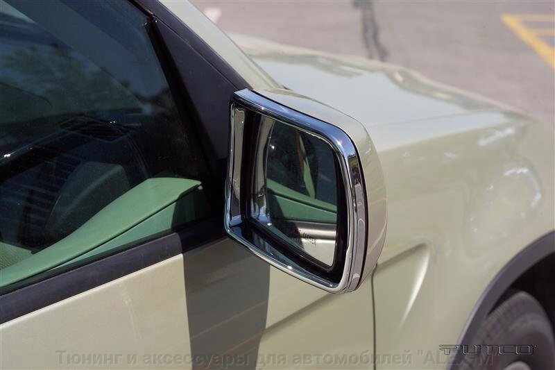 Хромированные канты на зеркала (пластик) для BMW X5 E53 от компании Тюнинг и аксессуары для автомобилей "ALEX-M" - фото 1