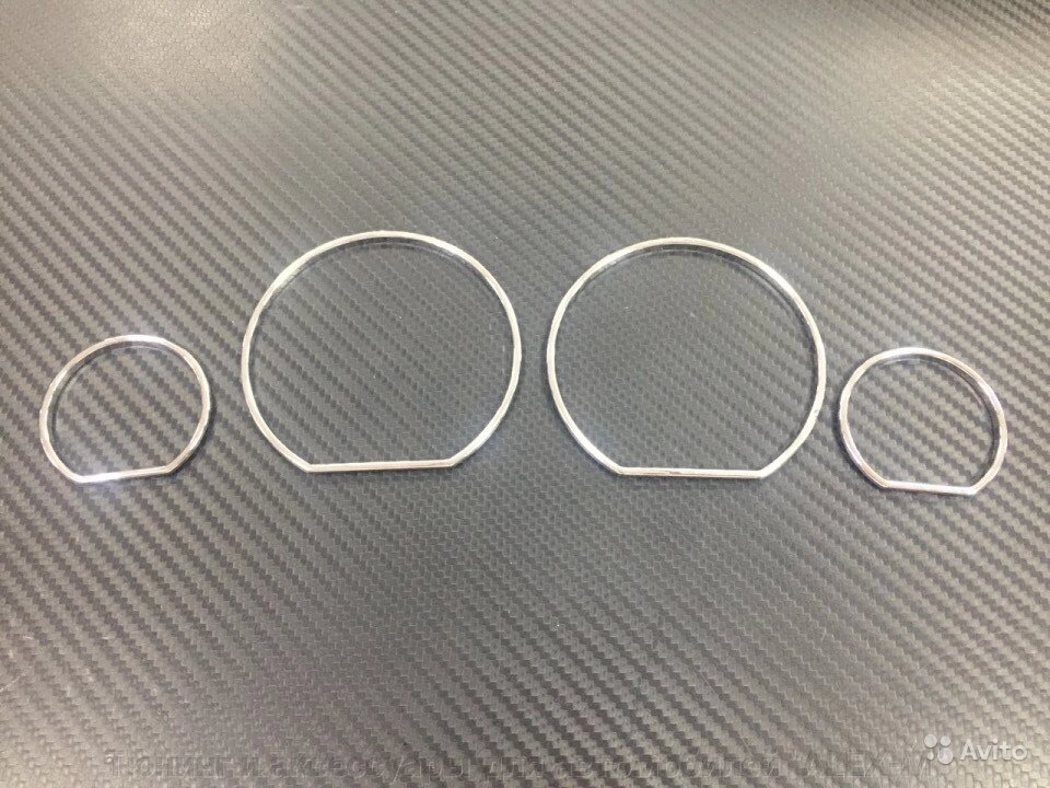 Хромированные кольца в щиток приборов из нержавеющей стали для BMW E46 от компании Тюнинг и аксессуары для автомобилей "ALEX-M" - фото 1