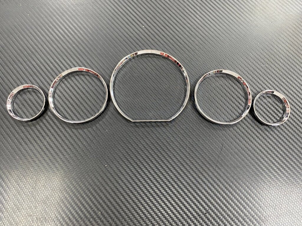 Хромированные кольца в щиток приборов пластик для Mercedes w140 от компании Тюнинг и аксессуары для автомобилей "ALEX-M" - фото 1