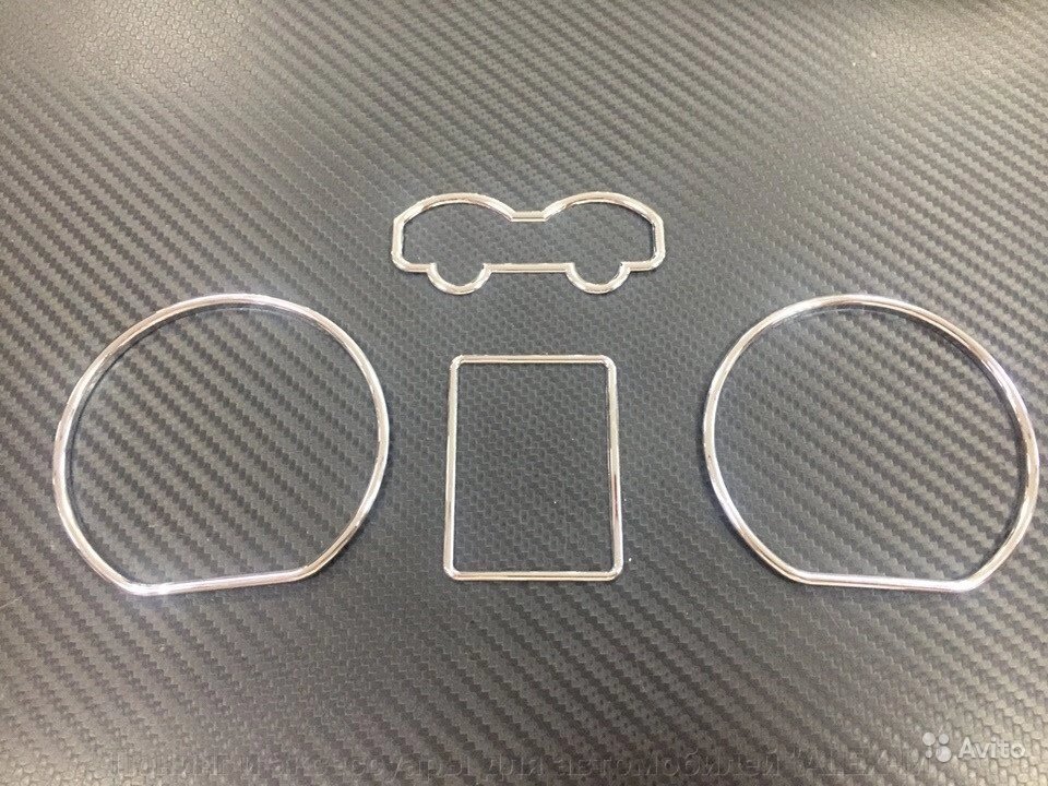 Хромированные кольца в щиток приборов (пластик) для VW Golf III от компании Тюнинг и аксессуары для автомобилей "ALEX-M" - фото 1