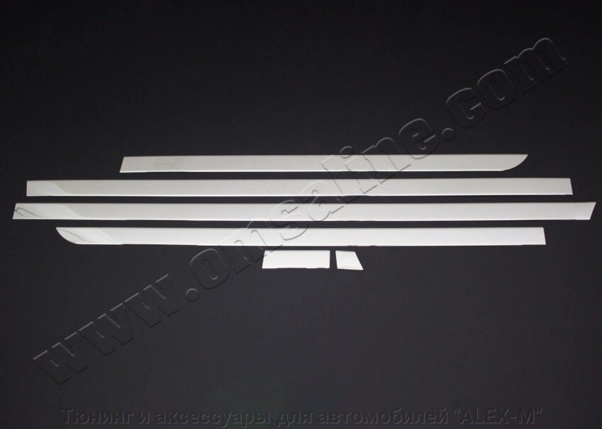 Хромированные молдинги на двери 6 частей из нержавеющей стали для Mercedes Vito/Viano w447 (с 1 сдвижной дверью L1/L2) от компании Тюнинг и аксессуары для автомобилей "ALEX-M" - фото 1