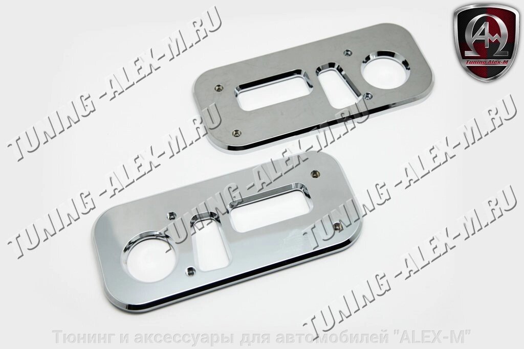Хромированные накладки на кнопки управления сидениями из нержавеющей стали для Hummer H2 от компании Тюнинг и аксессуары для автомобилей "ALEX-M" - фото 1