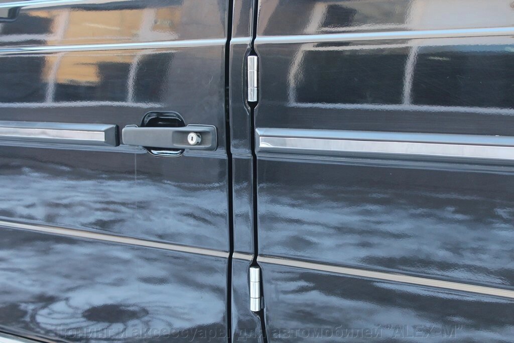 Хромированные накладки на петли дверей 24 части для Mercedes G463 от компании Тюнинг и аксессуары для автомобилей "ALEX-M" - фото 1