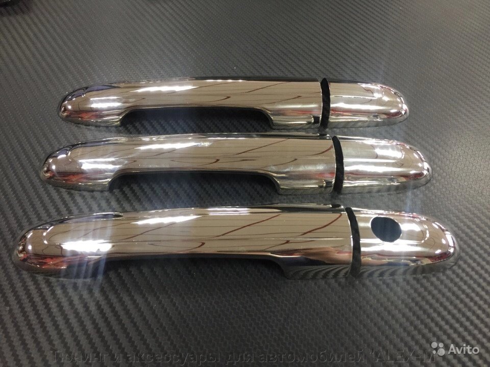 Хромированные накладки на ручки дверей 3 части из нержавеющей стали для Mercedes Vito/Viano w639 от компании Тюнинг и аксессуары для автомобилей "ALEX-M" - фото 1