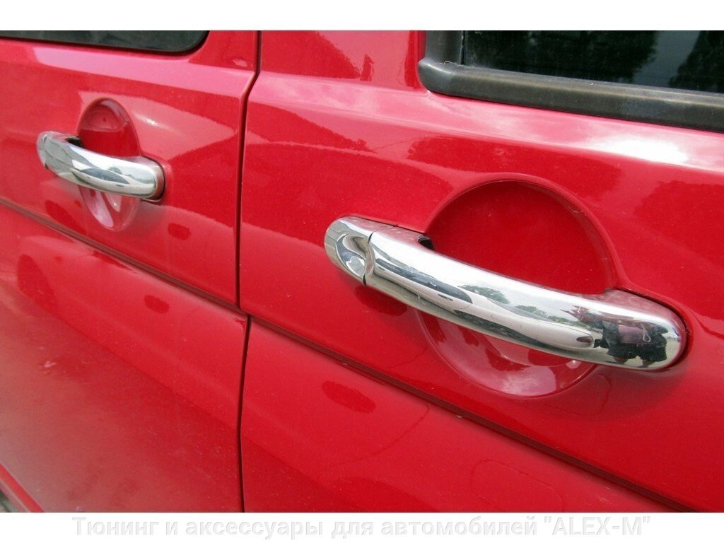 Хромированные накладки на ручки дверей 3 части из нержавеющей стали для Volkswagen T6 2015- от компании Тюнинг и аксессуары для автомобилей "ALEX-M" - фото 1