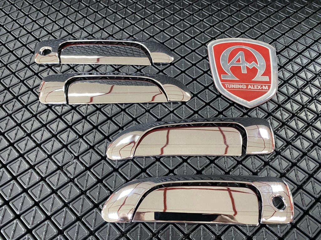 Хромированные накладки на ручки дверей из нержавеющей стали для Honda Civic 2001-2006 от компании Тюнинг и аксессуары для автомобилей "ALEX-M" - фото 1