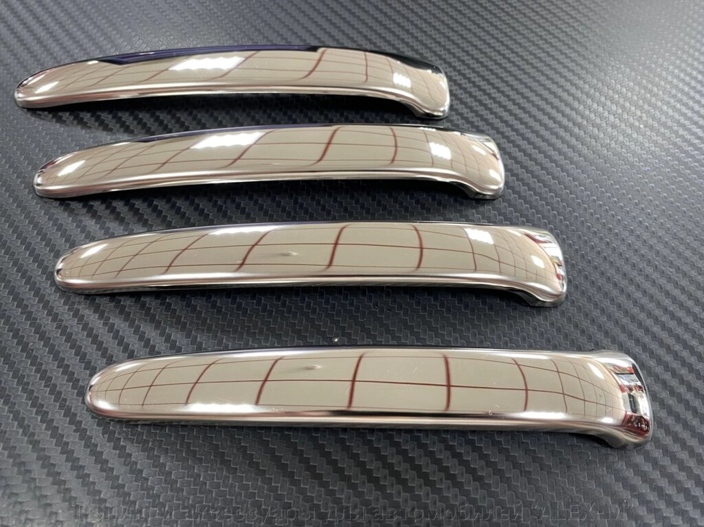 Хромированные накладки на ручки дверей из нержавеющей стали для Land Cruiser 100 от компании Тюнинг и аксессуары для автомобилей "ALEX-M" - фото 1