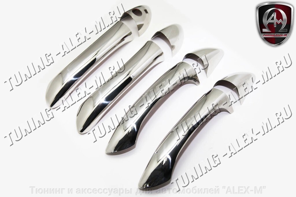 Хромированные накладки на ручки дверей нержавеющей стали из для Mercedes ML164 от компании Тюнинг и аксессуары для автомобилей "ALEX-M" - фото 1