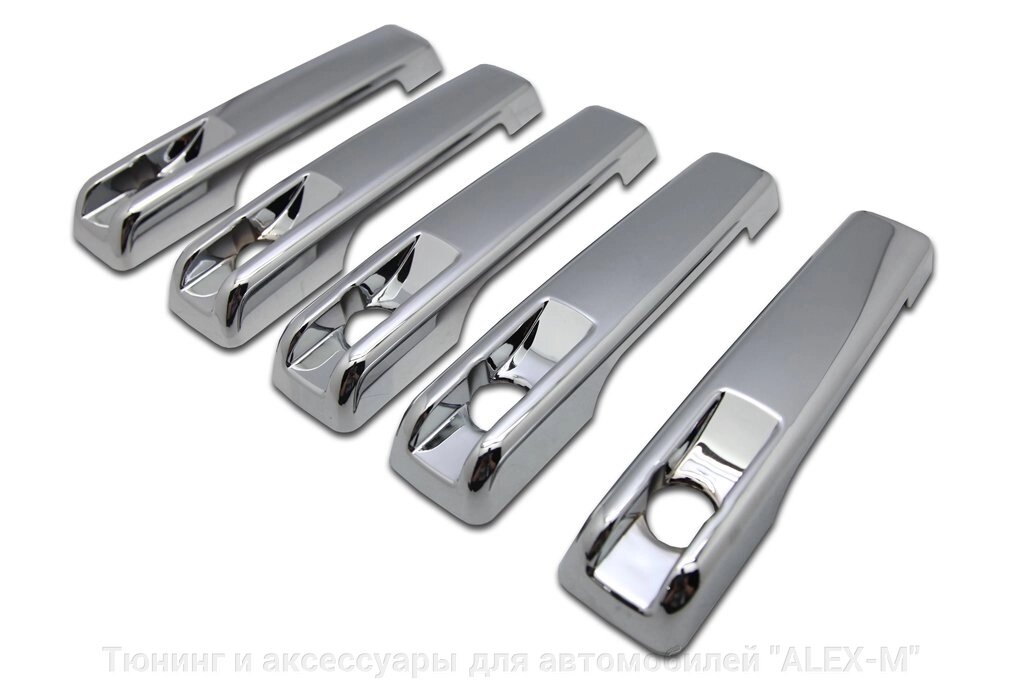 Хромированные накладки на ручки дверей пластик 5 частей для Mercedes G463 от компании Тюнинг и аксессуары для автомобилей "ALEX-M" - фото 1