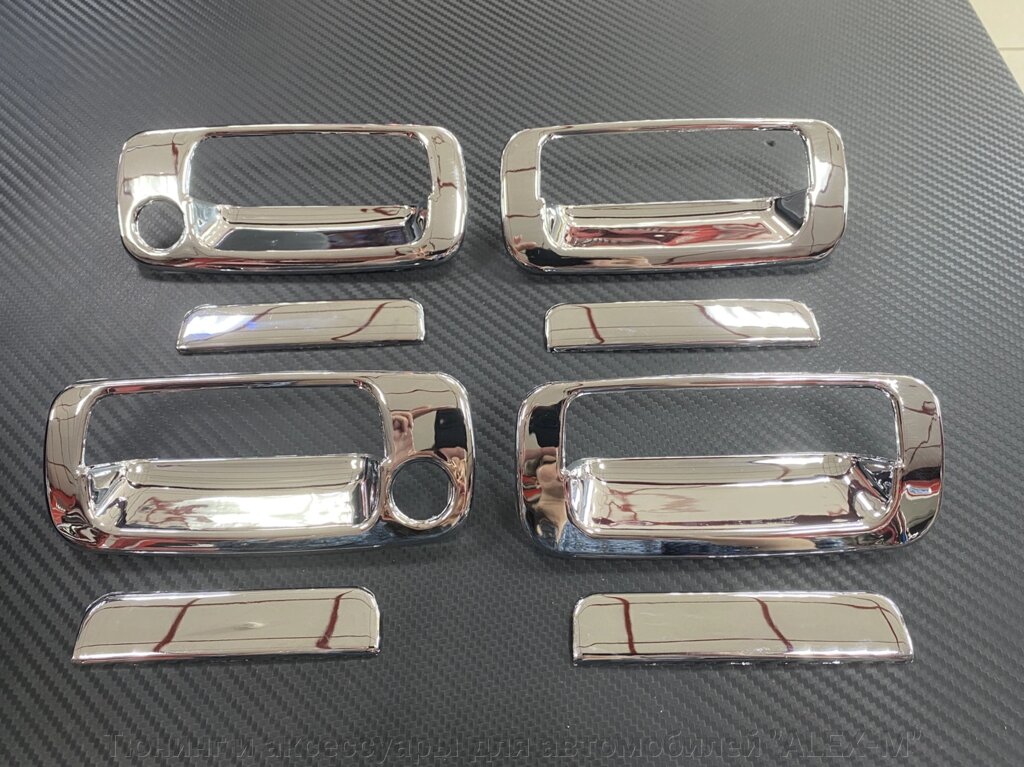 Хромированные накладки на ручки дверей пластик (Китай) для Land Cruiser 80 от компании Тюнинг и аксессуары для автомобилей "ALEX-M" - фото 1