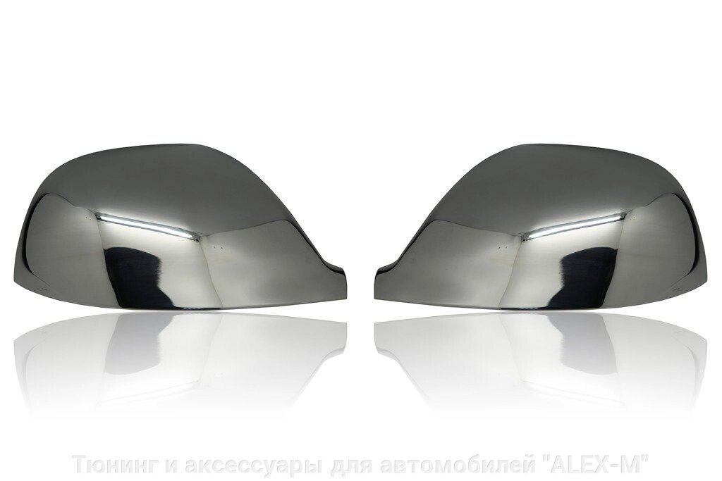 Хромированные накладки на зеркала из нержавеющей стали для Audi Q7 2007- от компании Тюнинг и аксессуары для автомобилей "ALEX-M" - фото 1
