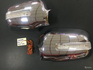 Хромированные накладки на зеркала с повторителями поворотов пластик (Тайвань) для Honda CR-V 2000-2002