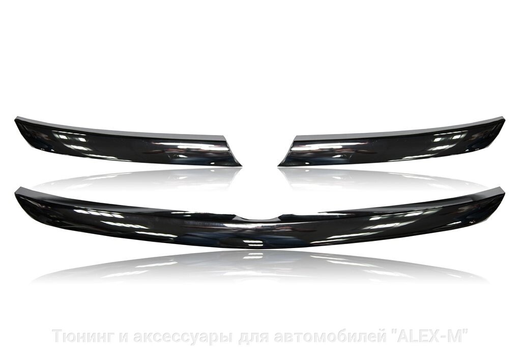 Хромированные вставки в штатную решётку радиатора пластик для Toyota Corolla 2007-2009 от компании Тюнинг и аксессуары для автомобилей "ALEX-M" - фото 1