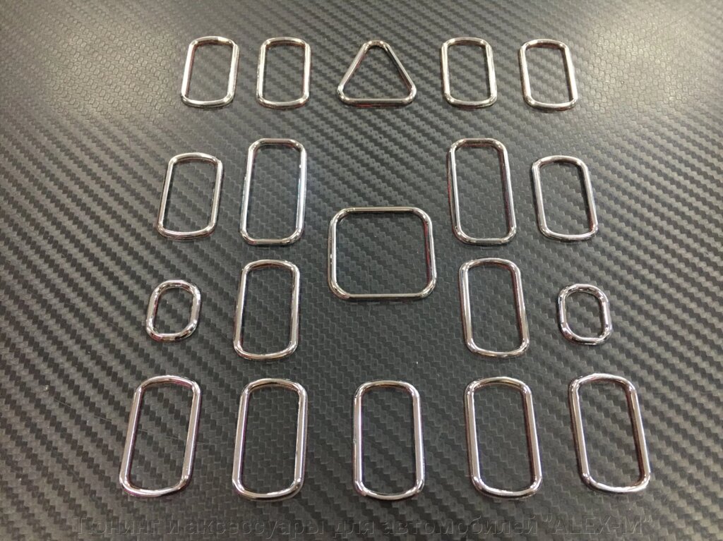 Канты кнопок из нержавеющей стали для Mercedes w202 от компании Тюнинг и аксессуары для автомобилей "ALEX-M" - фото 1