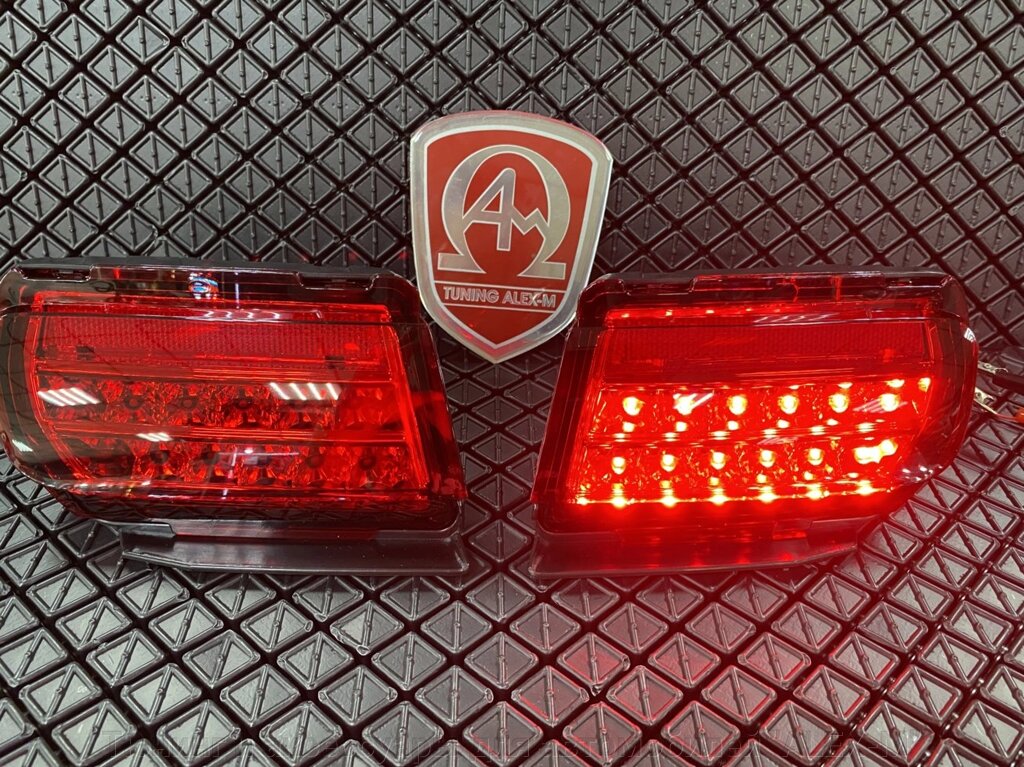 Катафоты в задний бампер красные светодиодные для Toyota Prado 150 2009-2016 от компании Тюнинг и аксессуары для автомобилей "ALEX-M" - фото 1