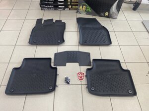 Коврики салона чёрные каучук (SAHLER, Турция) без запаха для Audi Q3 (F3) 2018-2 поколение)