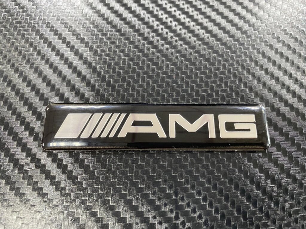 Надпись AMG чёрная 8,8 см для Mercedes Benz от компании Тюнинг и аксессуары для автомобилей "ALEX-M" - фото 1