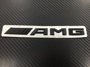 Надпись на крышку багажника AMG чёрная матовая 19,3 см для Mercedes Benz
