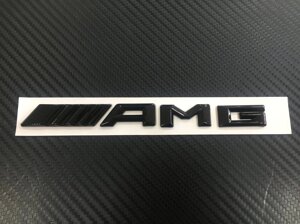 Надпись на крышку багажника AMG нового образца чёрная 19 см для Mercedes Benz