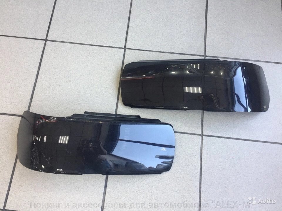 Накладки чёрные на фары Toyota Land Cruiser 80 от компании Тюнинг и аксессуары для автомобилей "ALEX-M" - фото 1