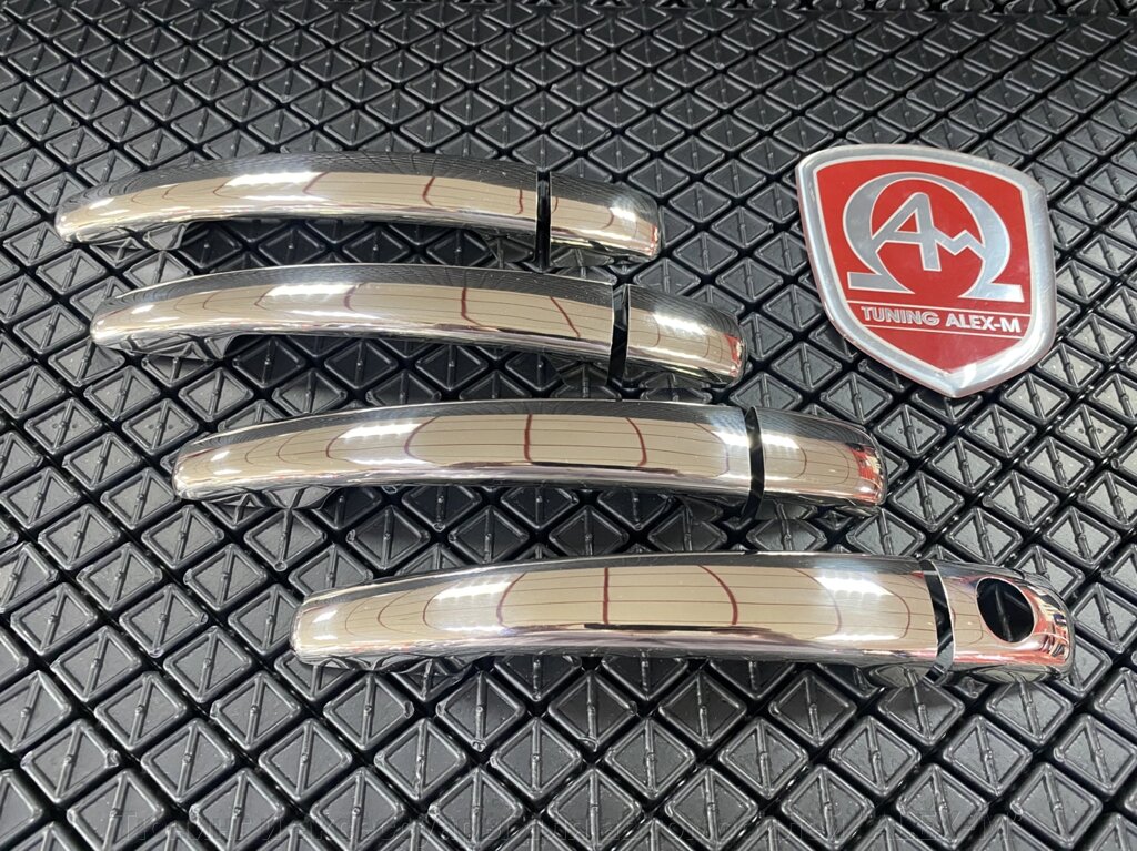 Накладки на ручки дверей из нержавеющей стали (Omsa Line) для Peugeot 207 2006-2014 от компании Тюнинг и аксессуары для автомобилей "ALEX-M" - фото 1