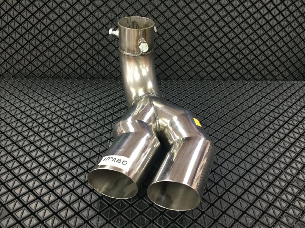 Насадка глушителя двойная правая из нержавеющей стали для Mercedes G463 от компании Тюнинг и аксессуары для автомобилей "ALEX-M" - фото 1