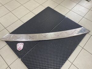 Защитная накладка на задний бампер глянец с загибом из нержавеющей стали (Турция) для Toyota ProAce 2017- L3