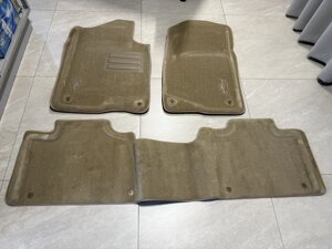 Коврики салона ворсовые бежевые оригинал для Chevrolet Tahoe 2007-