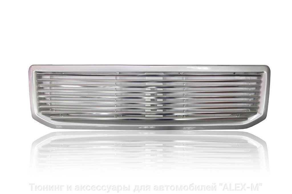 Решётка радиатора полосы алюминий без эмблемы кант серебро для Toyota Prado 120 - Тюнинг и аксессуары для автомобилей &quot;ALEX-M&quot;