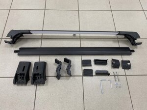 Поперечины на рейлинги чёрные Skybar V1 (нижнее ухо пластик) для Nissan Pathfinder 2005-2013