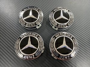 Заглушки в диски Mercedes чёрные 75 мм для Mercedes Benz