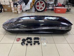 Автобокс на крышу чёрный глянец 330 литров 197см х 73 см х 39 см Evo Space 330 Turtle Турция