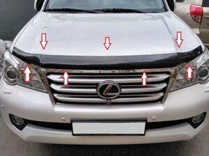 Дефлектор капота тёмный EGR Австралия для Lexus GX460 2010-