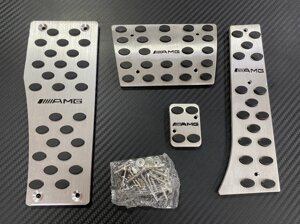 Накладки на педали алюминий со сверлением для Mercedes Benz