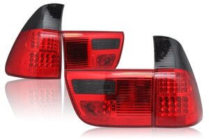 Фонари задние светодиодные красные + тонированные для BMW X5 E53