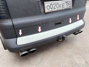 Накладка на низ крышки багажника "дополнение" стеклопластик под окрас (Турция) для Volkswagen T5 2003-2015 (хлопушка)