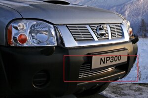 Декоративный элемент воздухозаборника бампера d10 мм (1 элемент из 7 трубочек) хром заглушки для Nissan NP300 в Московской области от компании Тюнинг и аксессуары для автомобилей "ALEX-M"