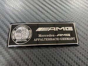 Табличка AMG чёрная 8 см для Mercedes Benz