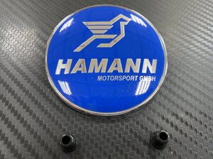 Эмблема на багажник 74 мм Hamann синяя для BMW