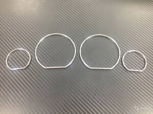 Хромированные кольца в щиток приборов из нержавеющей стали для BMW E46