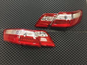 Фонари задние красные + хрустальные светодиодные для Toyota Camry V40 2006-