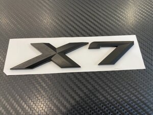 Эмблема X7 чёрная матовая на крышку багажника для автомобиля BMW X7