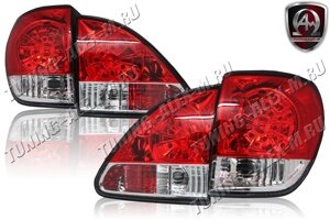 Фонари задние светодиодные красные + хрустальные для Lexus RX300 1997-2003