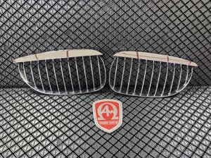Накладки на решётку радиатора ноздри хромированные для BMW E60